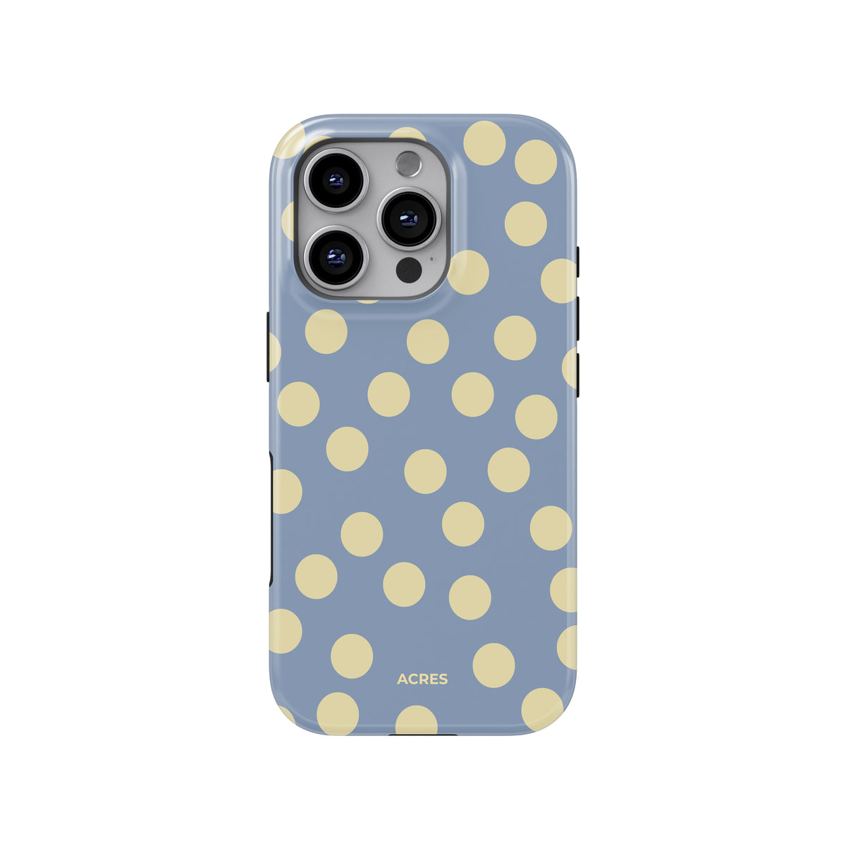 Blue&Yellow Polka Baskılı Telefon Kılıfı