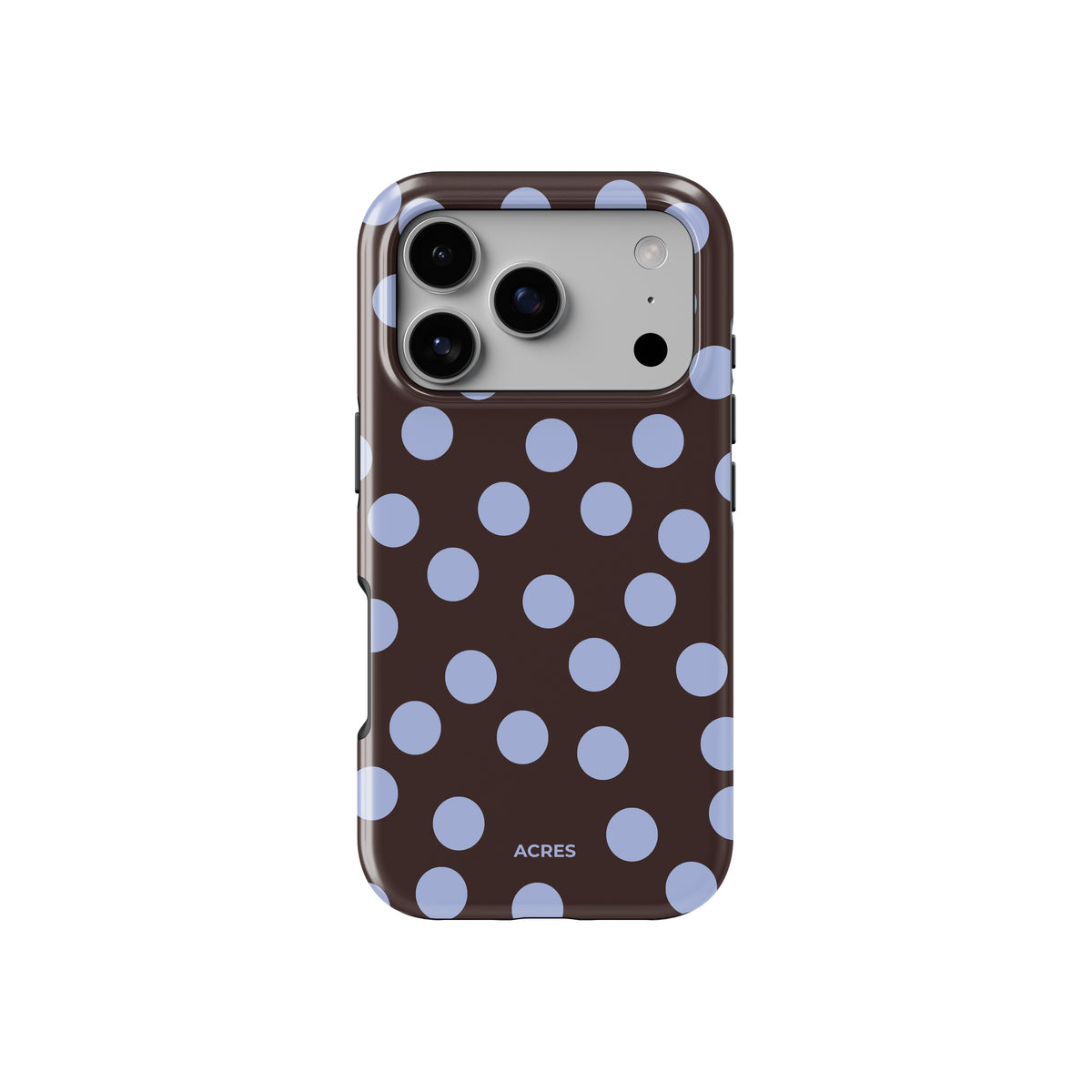 Brown&Blue Polka Baskılı Telefon Kılıfı