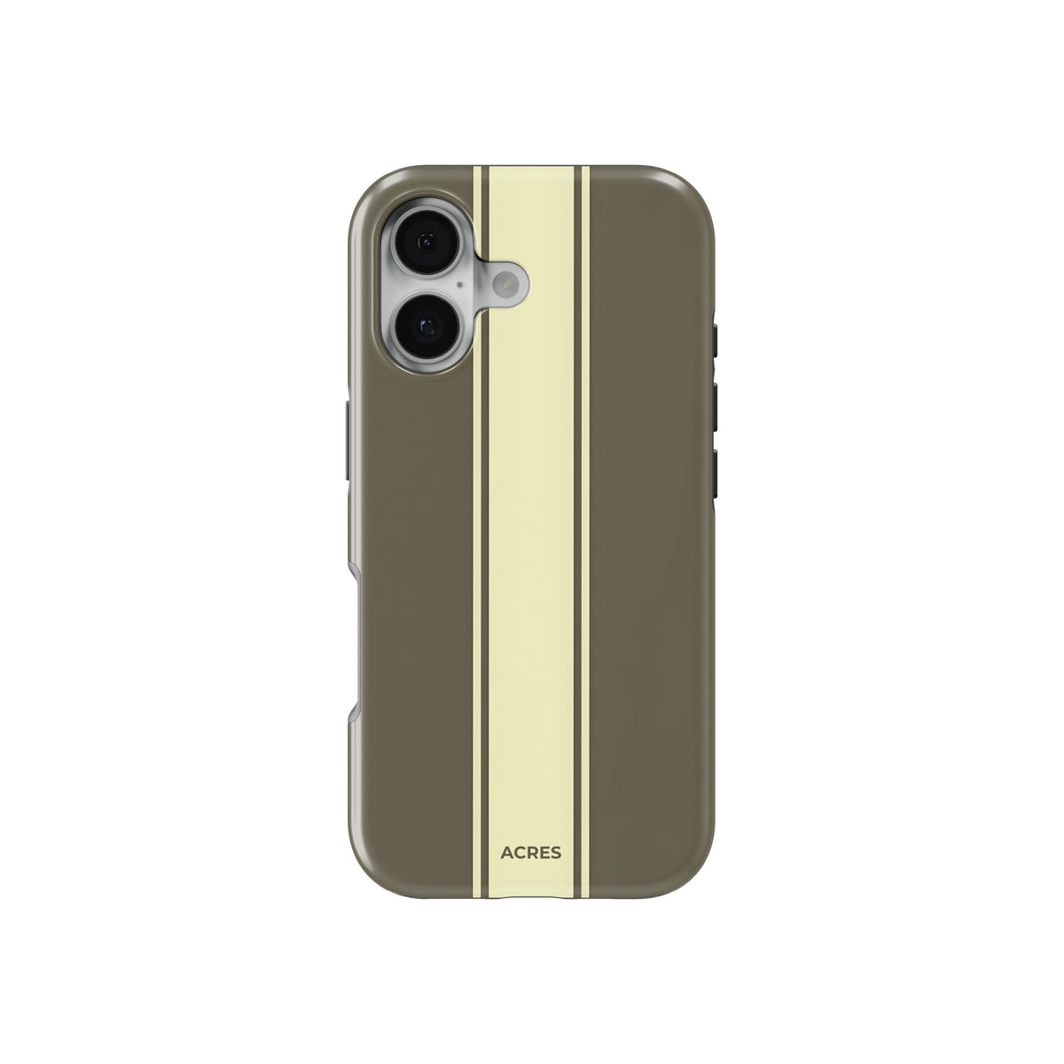 Olive&Cream Stripes Baskılı Telefon Kılıfı
