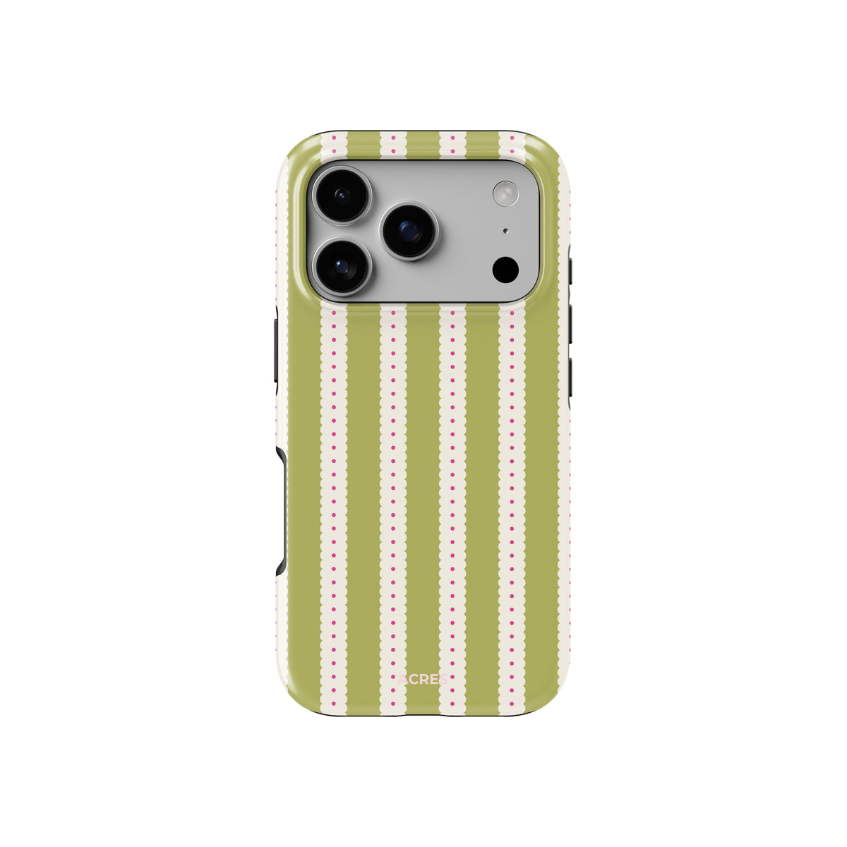 Matcha Bubble Stripes Baskılı Telefon Kılıfı