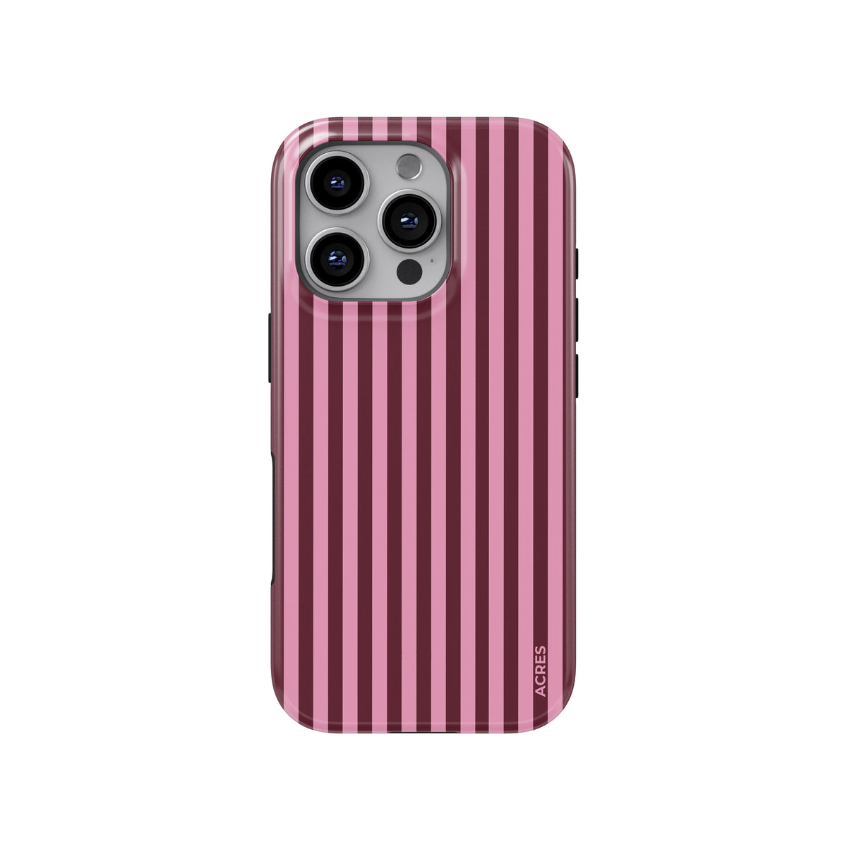 Cherry&Pink Stripes Baskılı Telefon Kılıfı